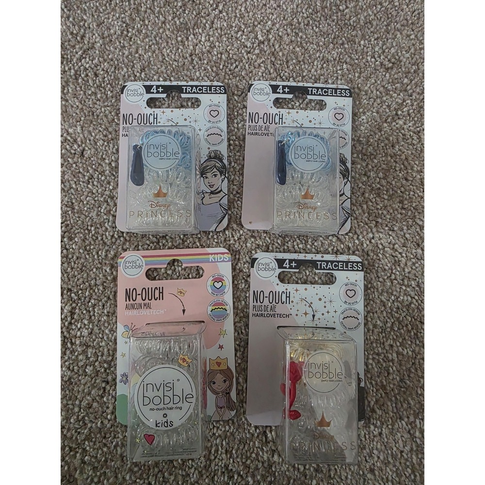 NEW Lot of 4 Packs Invisibobble‎ Disney and Sparkle Princess 20PCS-Free Shipping
